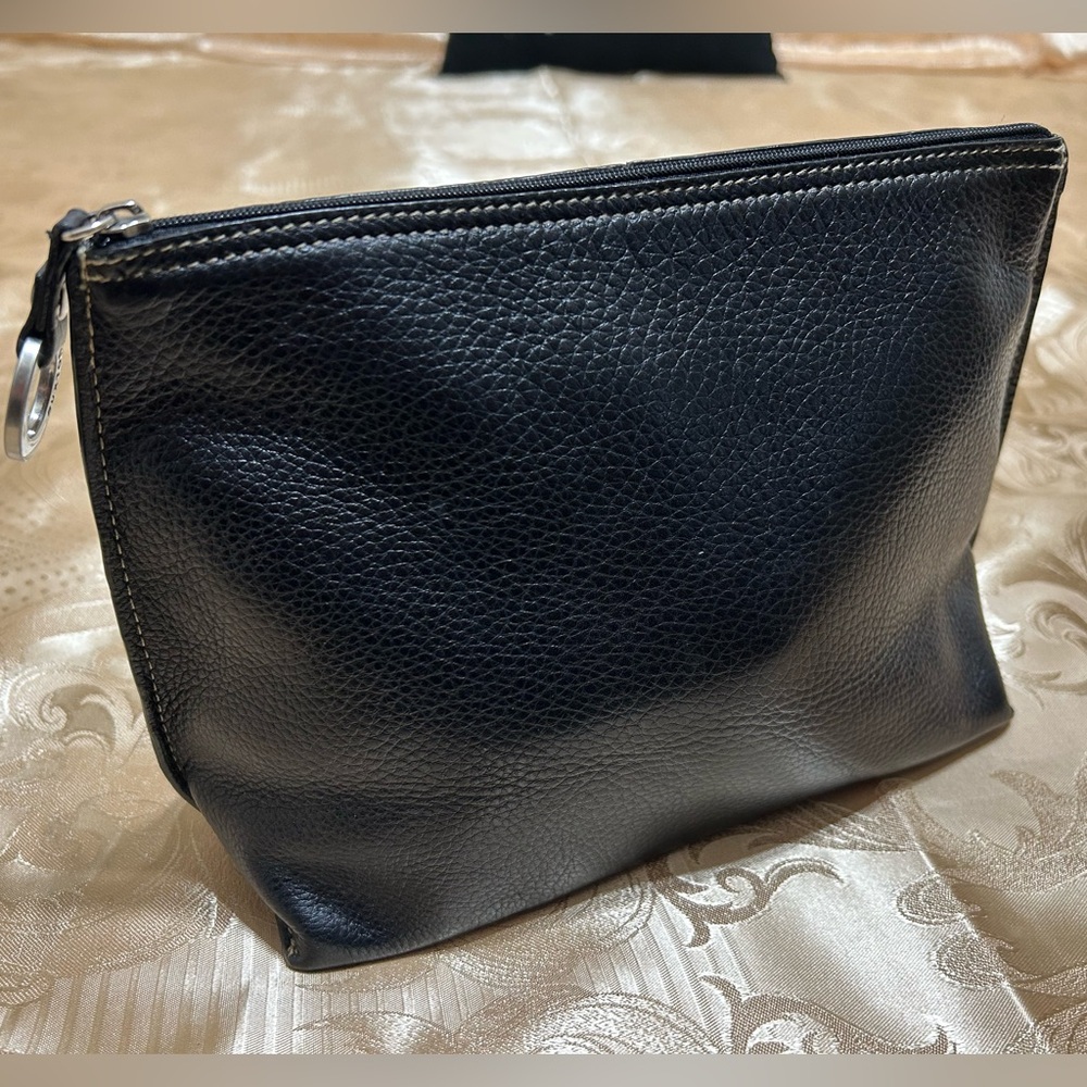 Buxton leather cosmetic bag